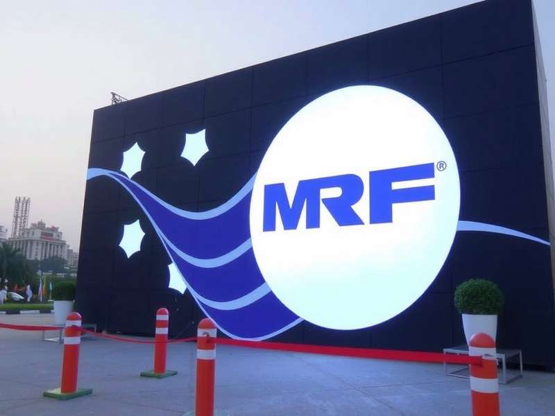 Professional cricketer with MRF bat